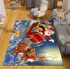 Christmas Rug  Santa Playroom and Bedroom Plush Carpet Non-slip  Soft Play Mat Bed Area Rug Parlor Decor