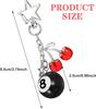 Cherry Pendant Keychain Cherry Billiards Resin Car Key Accessories Couple Family Keychain Pendant