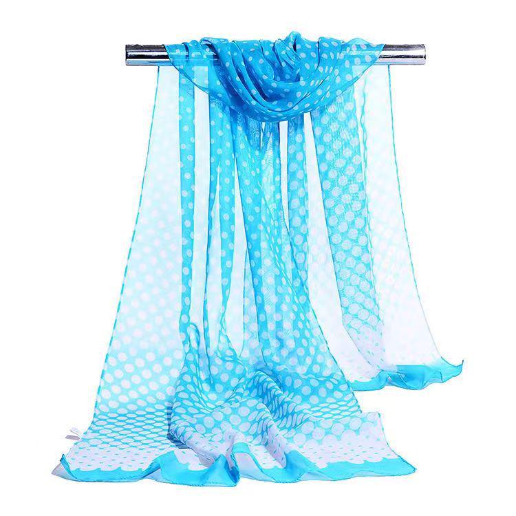 Spring & Summer Silk Chiffon Scarf for Women – Versatile, Fashionable, Sun-Protective, Printed Headscarf