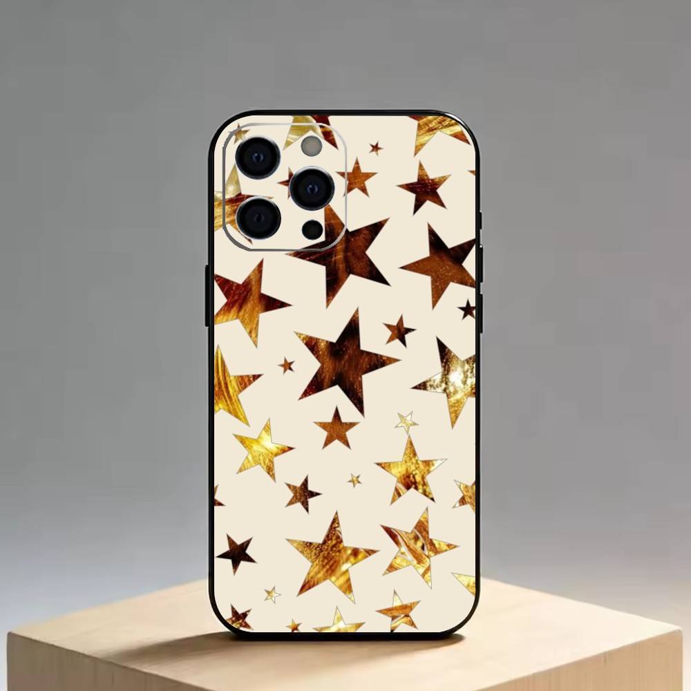 

Trendy Leopard Print Star Pattern Phone Case Silicone Soft For IPhone 17 16 15 14 13 12 11 X XR Plus Pro Max Plus iPhone15pro