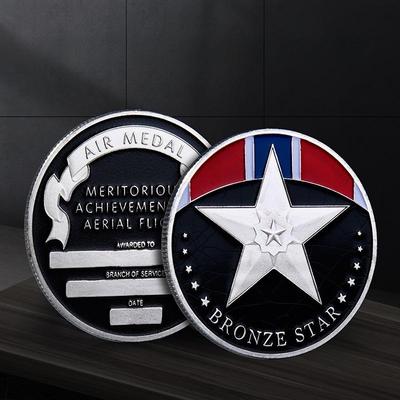 Bronze Star Medal, Commemorative Coin, Army Commemorative Badge, Red Bronze, Coin, Military Fan Collection, Lucky Coin