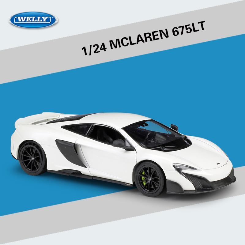 

Веллі 1:24-масштабна модель легкосплавного автомобіля McLaren 675LT Лиття під тиском Металеві іграшкові транспортні засоби Модель автомобіля High Simulation Collection Дитячі подарунки 1:24-size:19.2*7.9*4.5cm білий