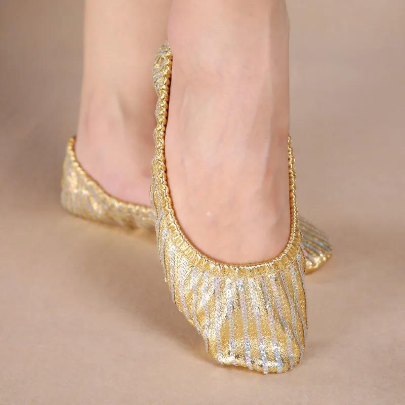 Professionelle Gold Silber Training Körperformung Yoga Hausschuhe Schuhe Bauch Ballett Tanzschuhe Kinder Erwachsene Mädchen Frauen