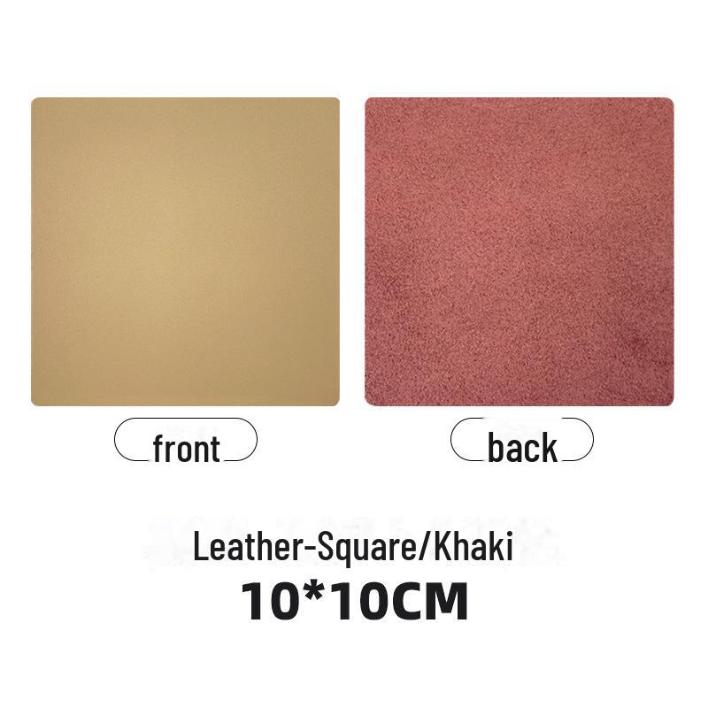 Custom PU Leather Tea Coasters with Hand-Sewn Edges and Insulation Pad, Featuring Your Enterprise Logo.