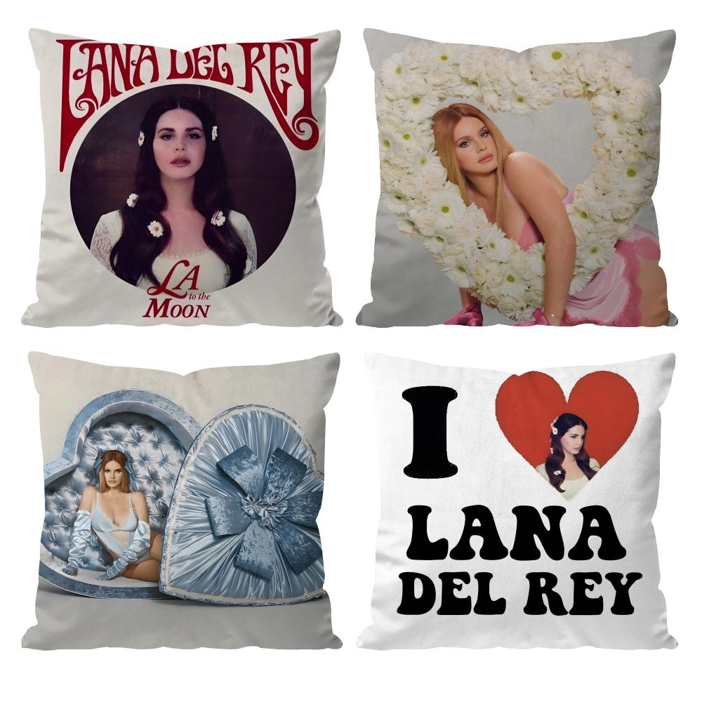 L-Lana D-Del R-Rey Heißer Sänger Kissenbezug Musterbedrucktes Kissenbezug für Wohnzimmer Sofakissenbezug & Schlafzimmerdekoration