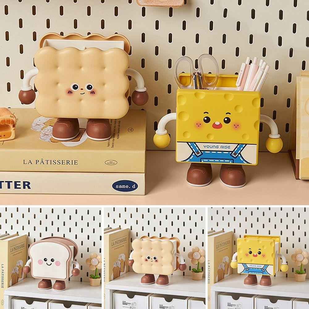 Plastic Pen Holder Large Capacity Desktop Organizer Cute Storage Bucket Ornaments  School Office
