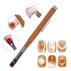 3 IN 1 Manicure Sandalwood Double-End Magnet Phototherapy Pen Ultra-thin Brush Cat Eye Polish Gel Special Tool For Nail Salon