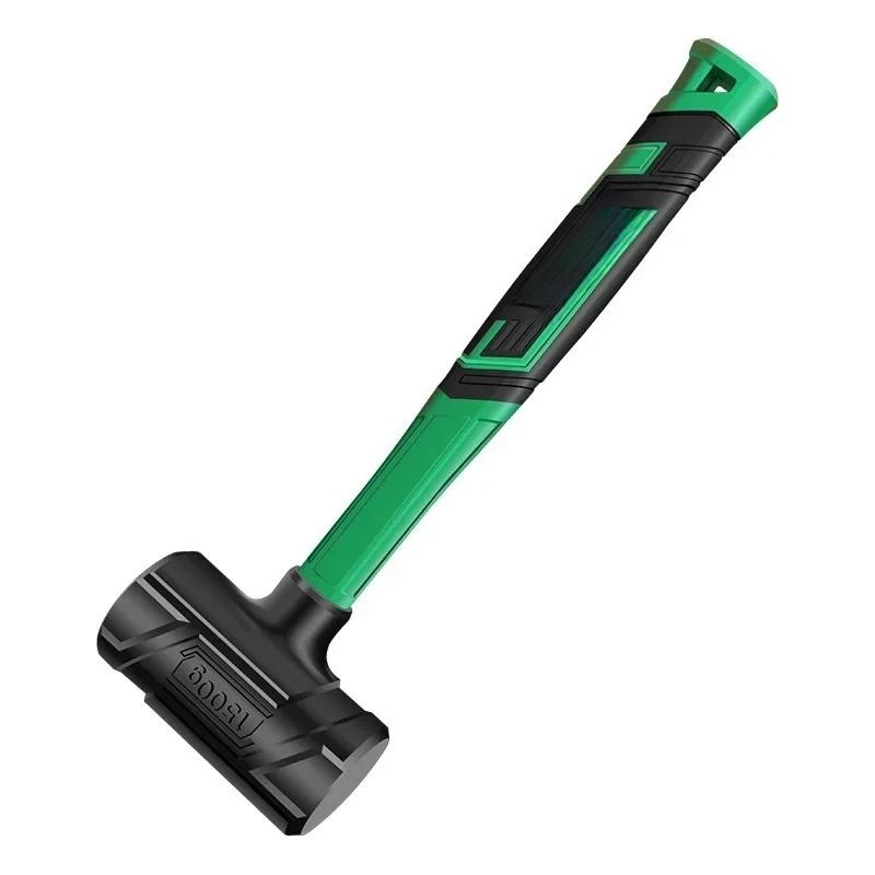 Shockproof Rubber Hammer with Non Slip Handle and Steel Ball for Woodworking Household Hand Tool