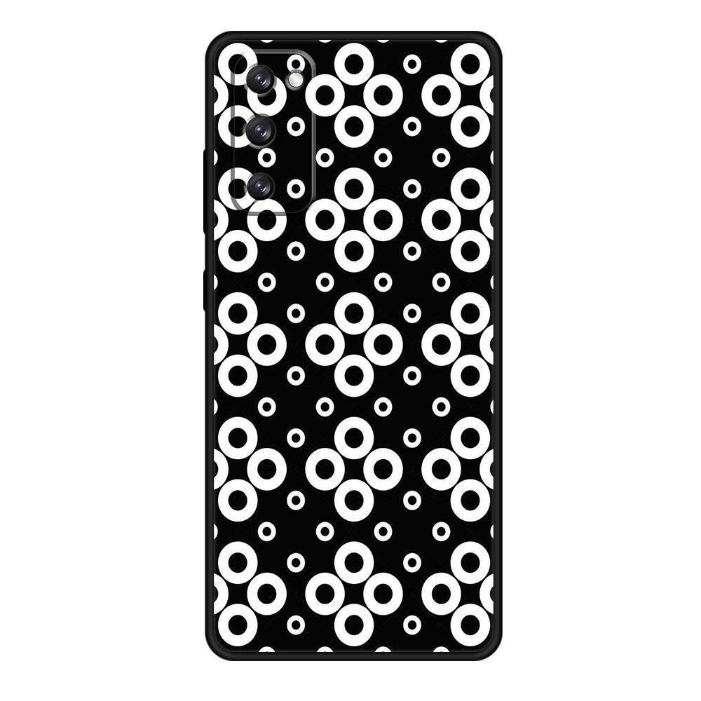 For Samsung Galaxy S10e S22 Ultra 5G S8 S21 Plus S10 S7 S9 S20 FE 2022 Phone Case Black and White Polka Dot Silicone Fundas
