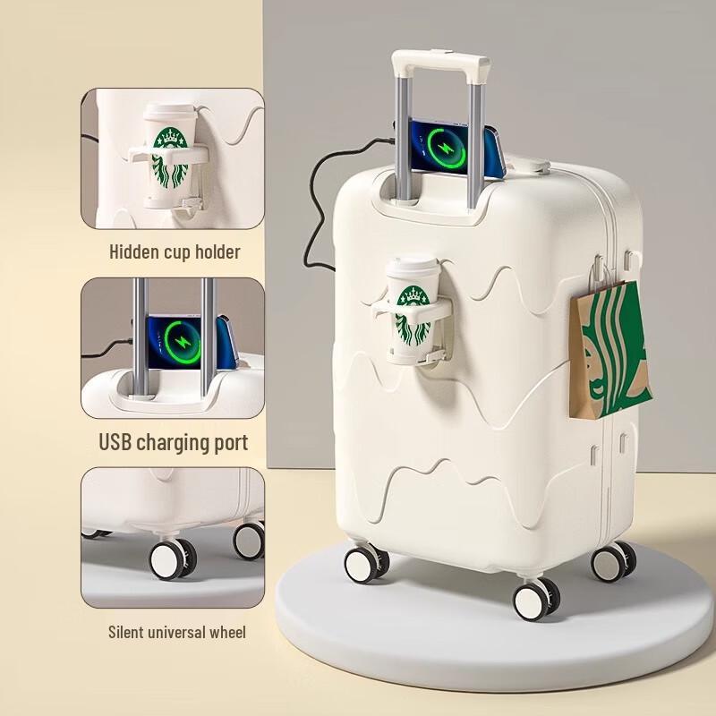 Oumanfei 22-inch Silent Spinner Suitcase 22 Inches