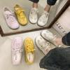 Fashion Y2K Sweet - Edgy Yellow Mesh Lace - Up  Shoes | Breathable Vintage Daily Streetwear Casual Shoes