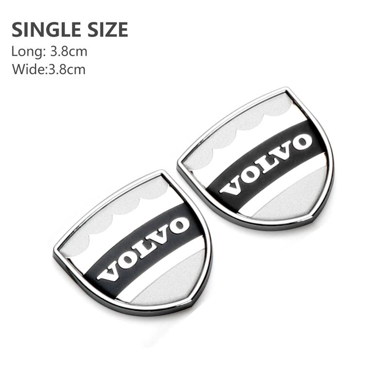For Volvo Car Accessories 3D Aluminum Emblem Badge Car Stickers Decal For Volvo Xc60 Xc90 V40 V60 S60 V50 V90 S80 C40 XC40 V70 X ari632