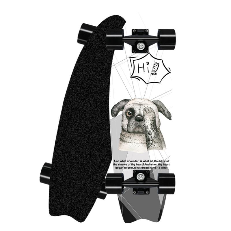 Professionelles Surfland-Skateboard aus Ahorn mit Einzelrocker, Cruiser-Skateboard, Longboard, Kindersport, Straße, Outdoor-Fitnessstudio