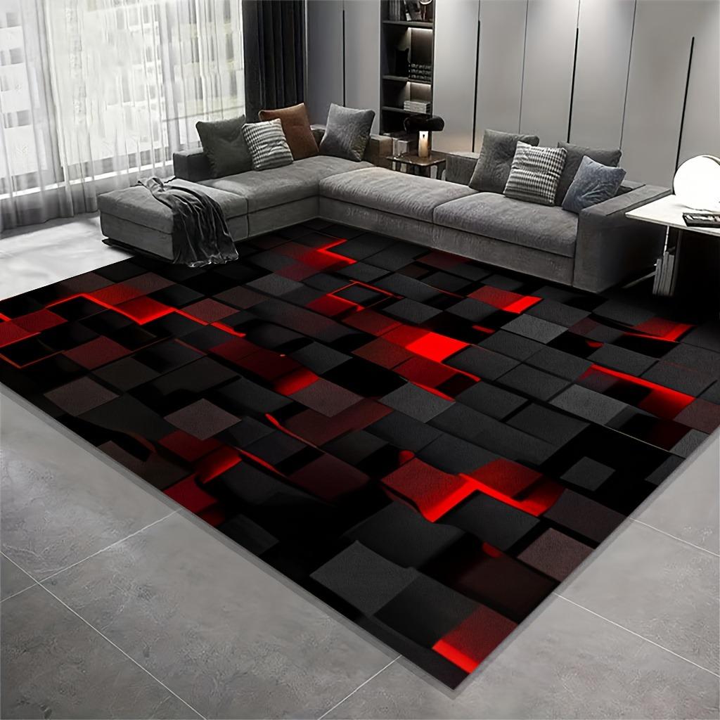 

3D Visual Geometry Art Carpet Soft Flannel Rug Washable And Anti-Slip Personalized Gifts Birthday Gifts Home Decor Carpets 50x80cm
