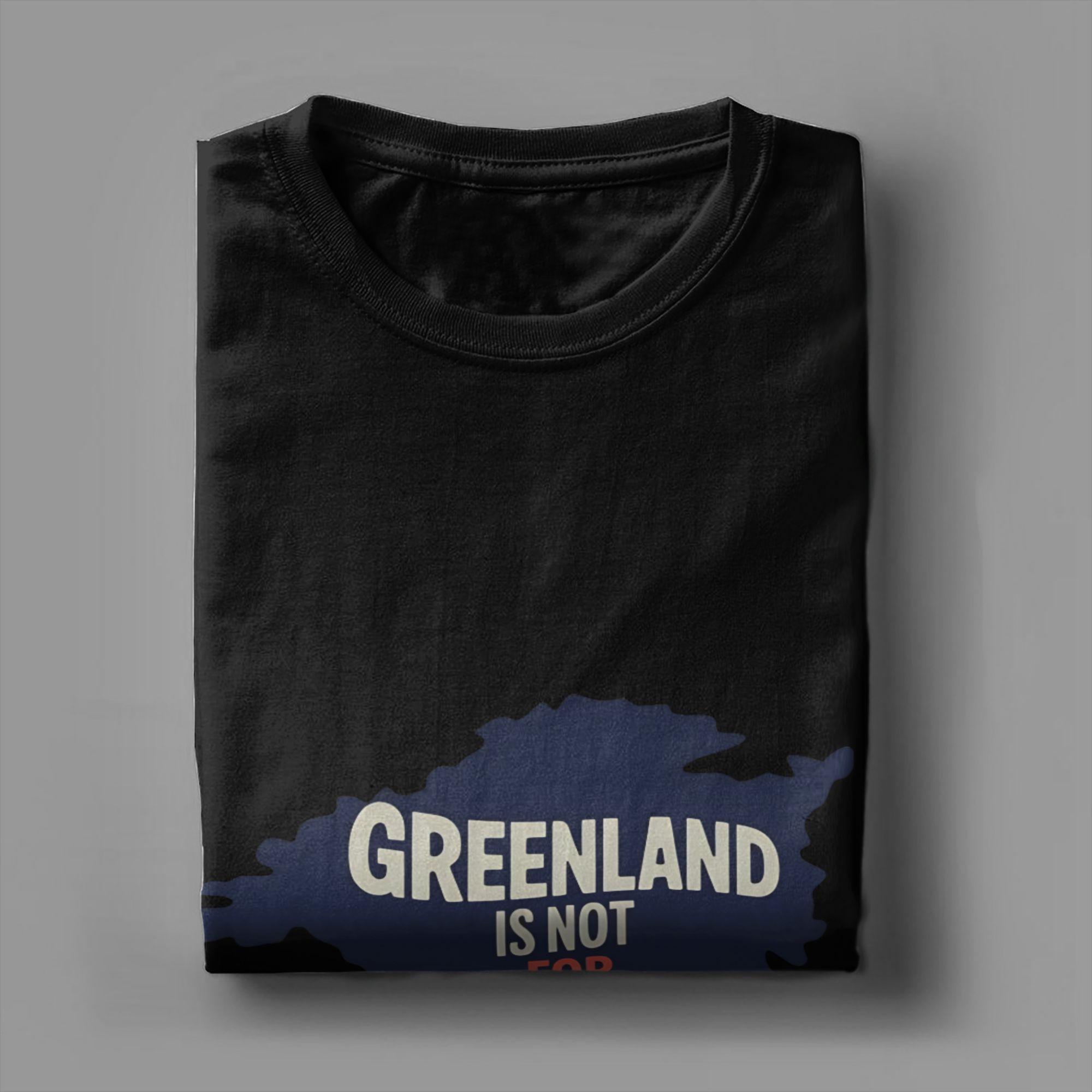 

Greenland is Not For Sale Men s T Shirt Novelty Tee Shirt Short Sleeve O Neck T-Shirt Pure Cotton Birthday Present Clothing ... S разноцветный