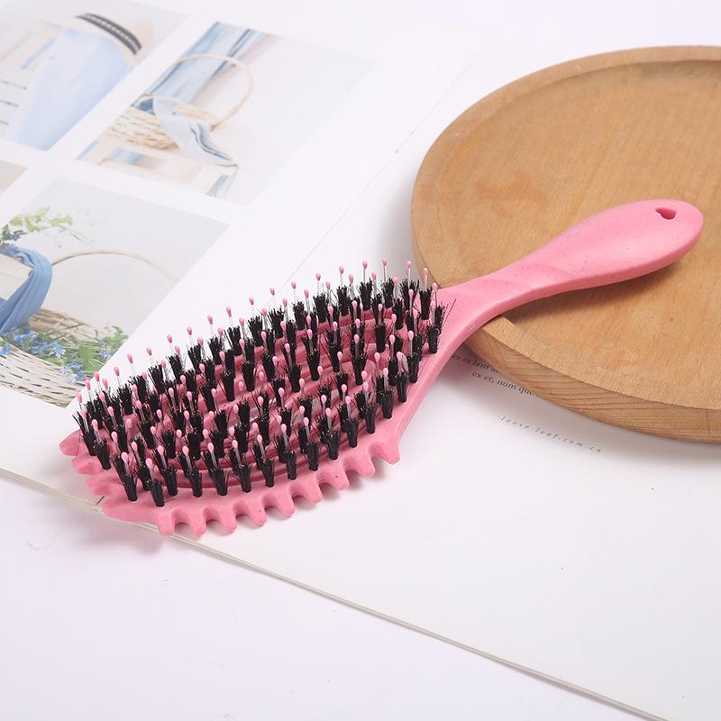 Cross-Border Bounce Large Wave Styling Comb - Fluffy, High Skull Top, Hollowed Rib Massage Brush
