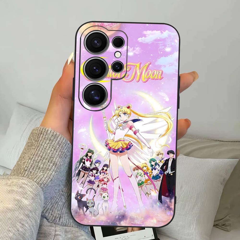 

Anime S-Sailors M-Moons Phone Case For Samsung S 24 Fe 25 Ultra Plus 20 Lite 21 30 22 23 24 22 Ultra 5G Fundas Samsung S24fe