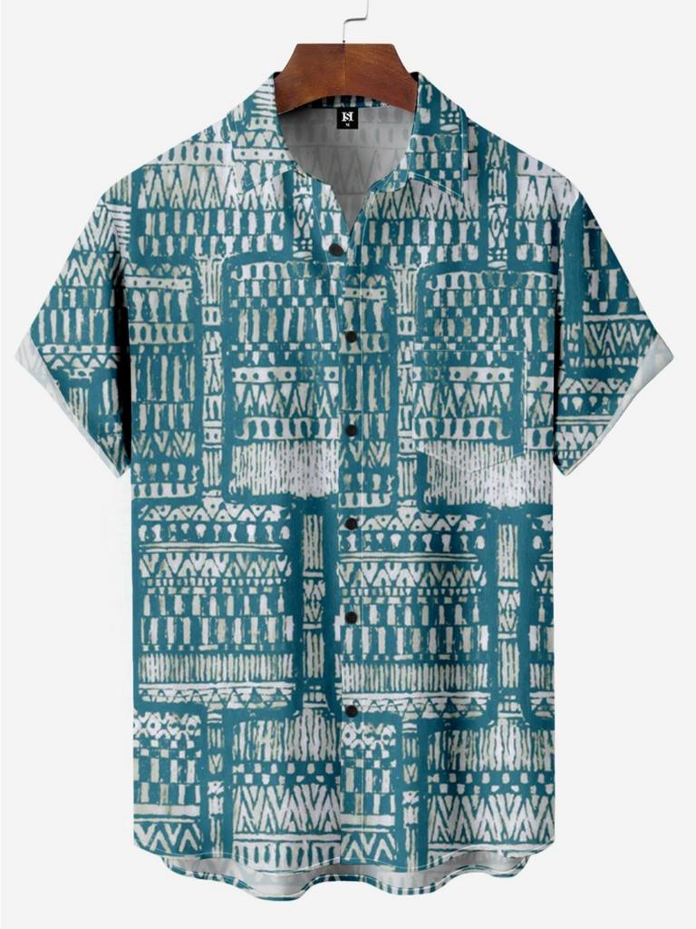 Camicia casual da uomo a maniche corte, con stampa 3D e bottoni, camicia estiva da spiaggia, camicia da campeggio, camicia formale da uomo a maniche corte