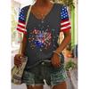 American Independence Day Women's T Shirt Graphic American Flag Vintage Stylish Classic