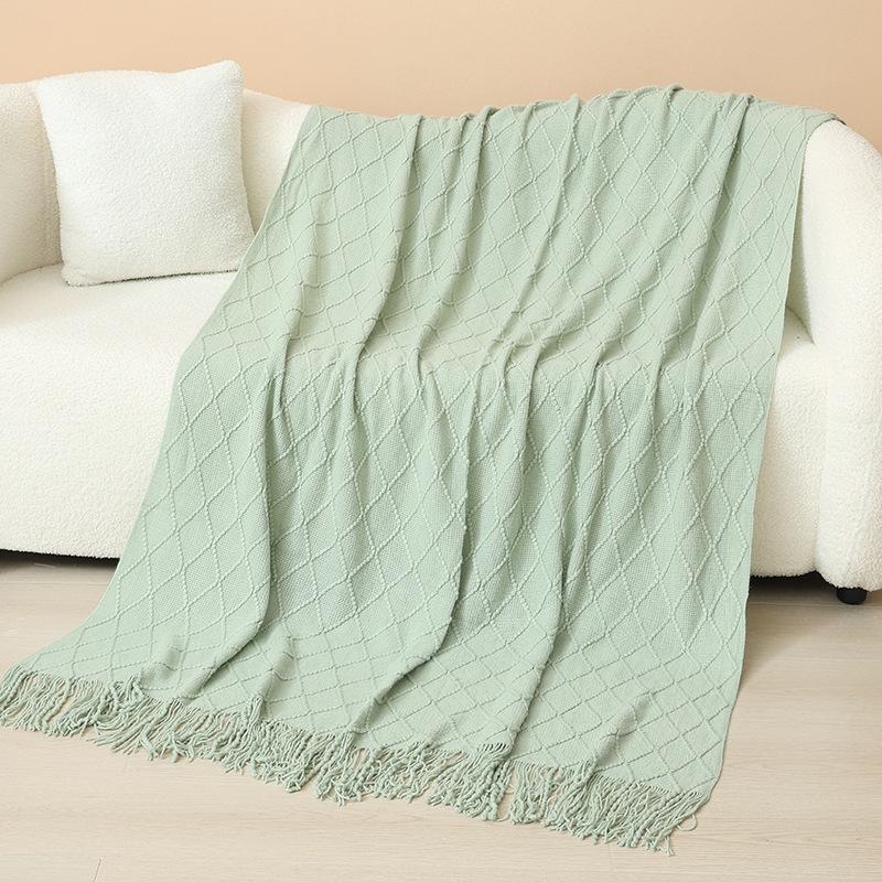 Hotel Homestay Bed-end Towel Decorative Home Living Room Carpet Knitted Blanket Nordic Minimalist Sofa Cover Soft Nap Blanket