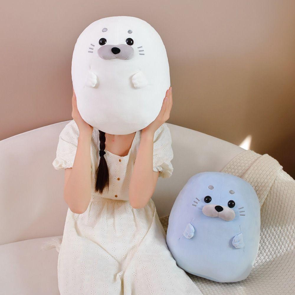 Chubby Plush Seal Sleep Pillow Soft Stuffed Animal Toy Collection Anime Seal Plush Doll Home Decor