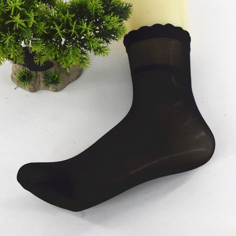 10 Pairs of Loose-knit Lace Stockings - Short Legged Women's Summer and Spring Style Steel Stockings, Thin and Invisible Mid-calf Stockings