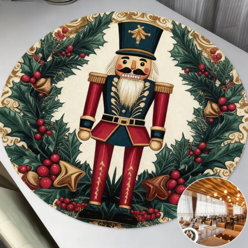 

Рождественская шапка с оленями Нескользящий впитывающий коврик для стола - Грязеотталкивающая и брызгозащищенная подставка 40*40cm (1PC)