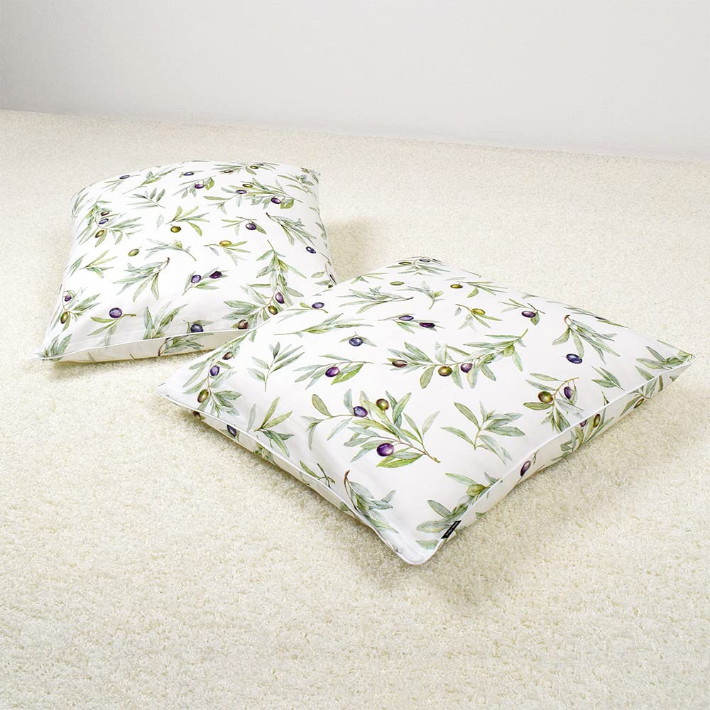 STYLE Decor Zabuton Covers 55x59cm Set of 2 Meisen Print 100 Cotton Nordic Olive Green W3401900 5939₽