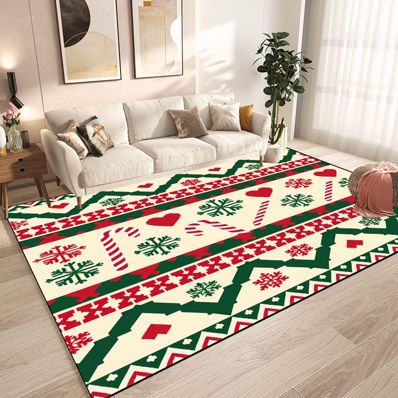 

Christmas Tree Snowflake Carpet for Living Room Doormat New Year Red Decoration Home Rug Non-slip Dining Room Decor Floor Mats 60*90cm