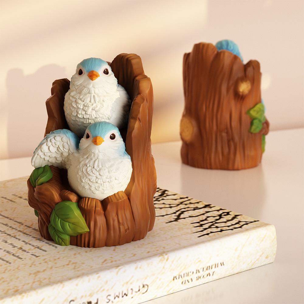 High-Quality Silicone Bird Stump Candle Mold for Aromatherapy and Desktop Decoration DIY