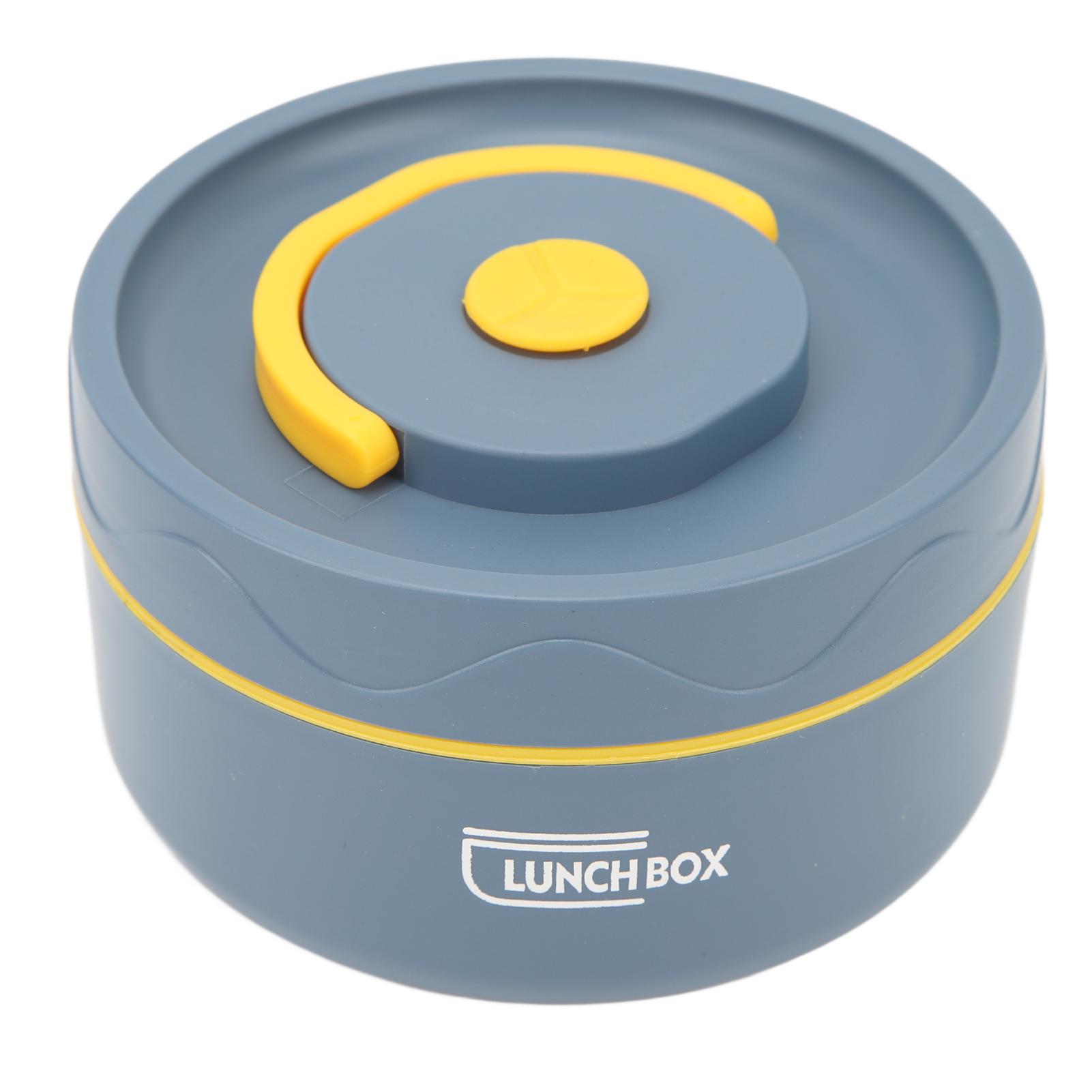 Термокастрюля 440 мл 304 Нержавеющая сталь Двухслойная Портативная Круглой формы Термоконтейнер для обеда Type 1