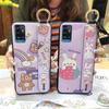 Durable Anti-dust Phone Case For ZTE Blade A71/Optus X Swift 5G Cute Kickstand Phone Holder Soft case Lanyard Anti-knock