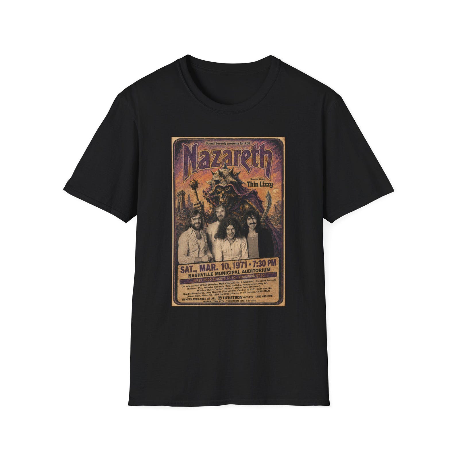 Nazareth Thin Lizzy fan fiction Concert Poster T-Shirt 4XL