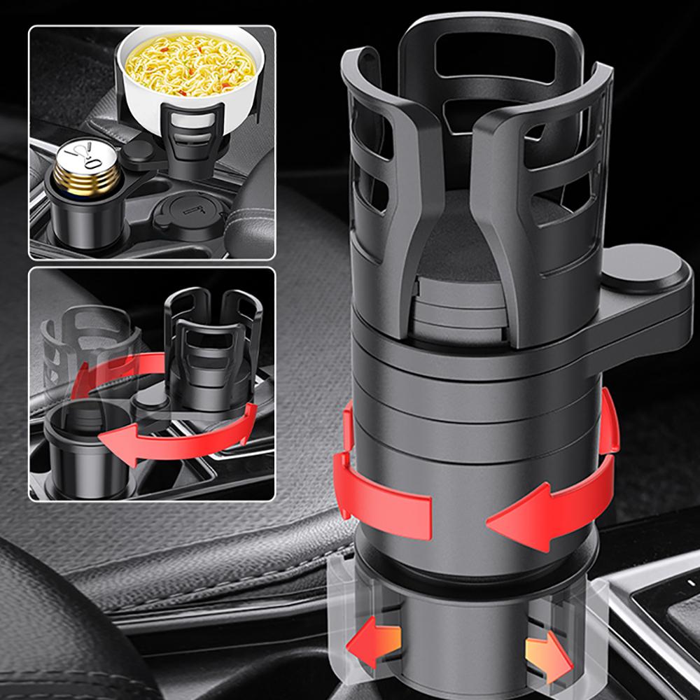 ABS Multifunction Universal Car Car Cup Holder Base Tray Stand Organizer 4-in-1