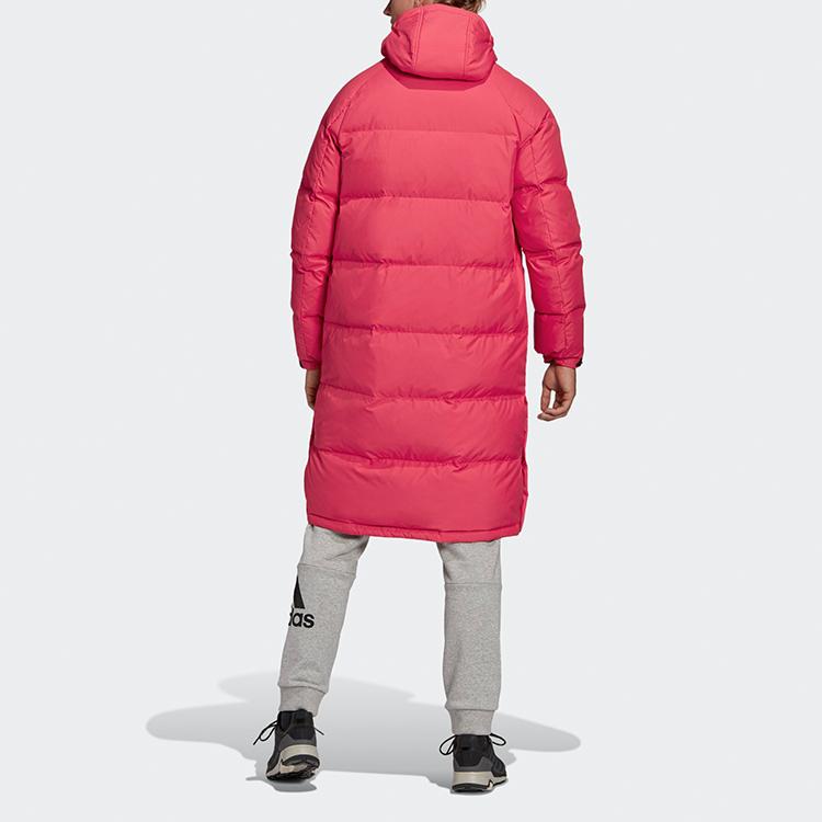 Adidas Long Hooded Down Jacket Men Outerwear Light-Crimson GK0663