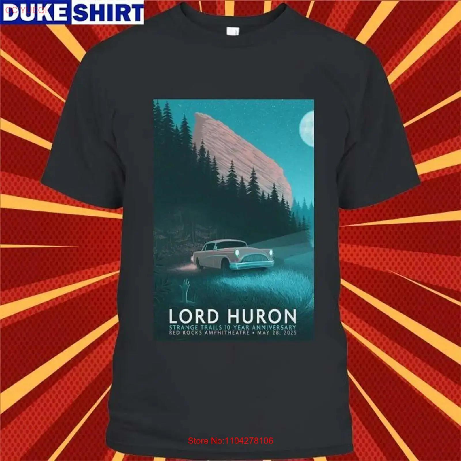 

Lord Huron At Red Rocks Amphitheatre On May 28 2025 Poster T Shirt S 5XL vintage Washed fashion Casual homme 5XL різнокольоровий