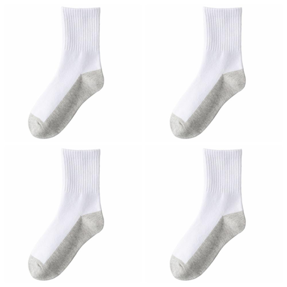 4/6Pairs Simple Men's Mid-calf Socks Hosiery Sports Sock Casual Men Tube Socks  Outdoor