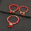 Nidin Fashion Cherry Shape Heart Red Beads Chain Bracelet For Women 3 Styles Choice Daily Versatile Jewelry Accessories Gifts