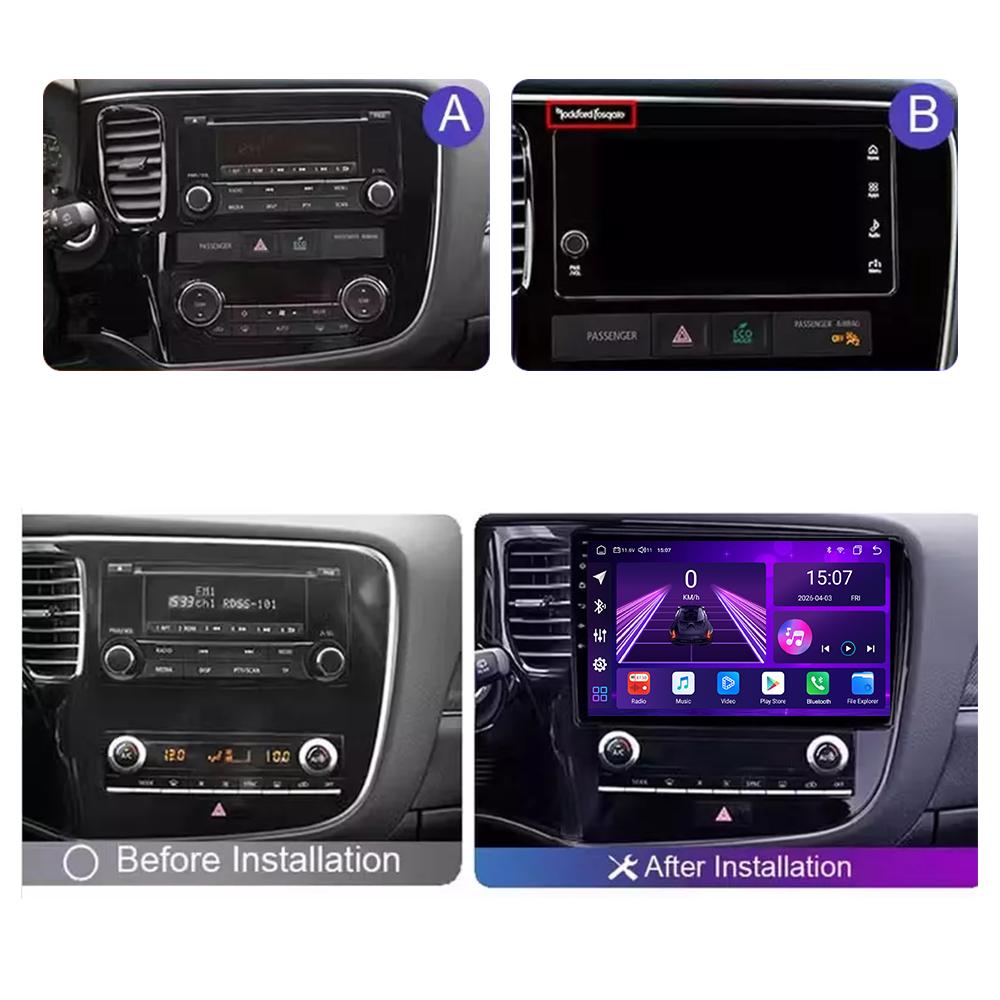 Android Car-Play Car Radio For Mitsubishi Outlander 2018-2021 Multimedia Player Head Unit Stereo GPS Navigation BT WIFI,8 CORE ,2+32GB