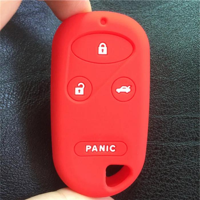 Silicone car key cover case For Honda CRV S2000 Insight Prelude 4 Button car key