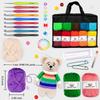 Inscraft Crochet Kit 20 Colors Acrylic Yarn 105 Pcs Bundle for Beginners & Pros
