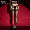 Sexy Women'S Double Color Oil Shiny Stockings Sheer See Through Thin Above Knee Socks Fashion Shaping Garters Pantyhose