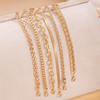 Hot-selling personalized twist chain Cuban chain stacked Dash bracelet set, fashionable and versatile jewelry.