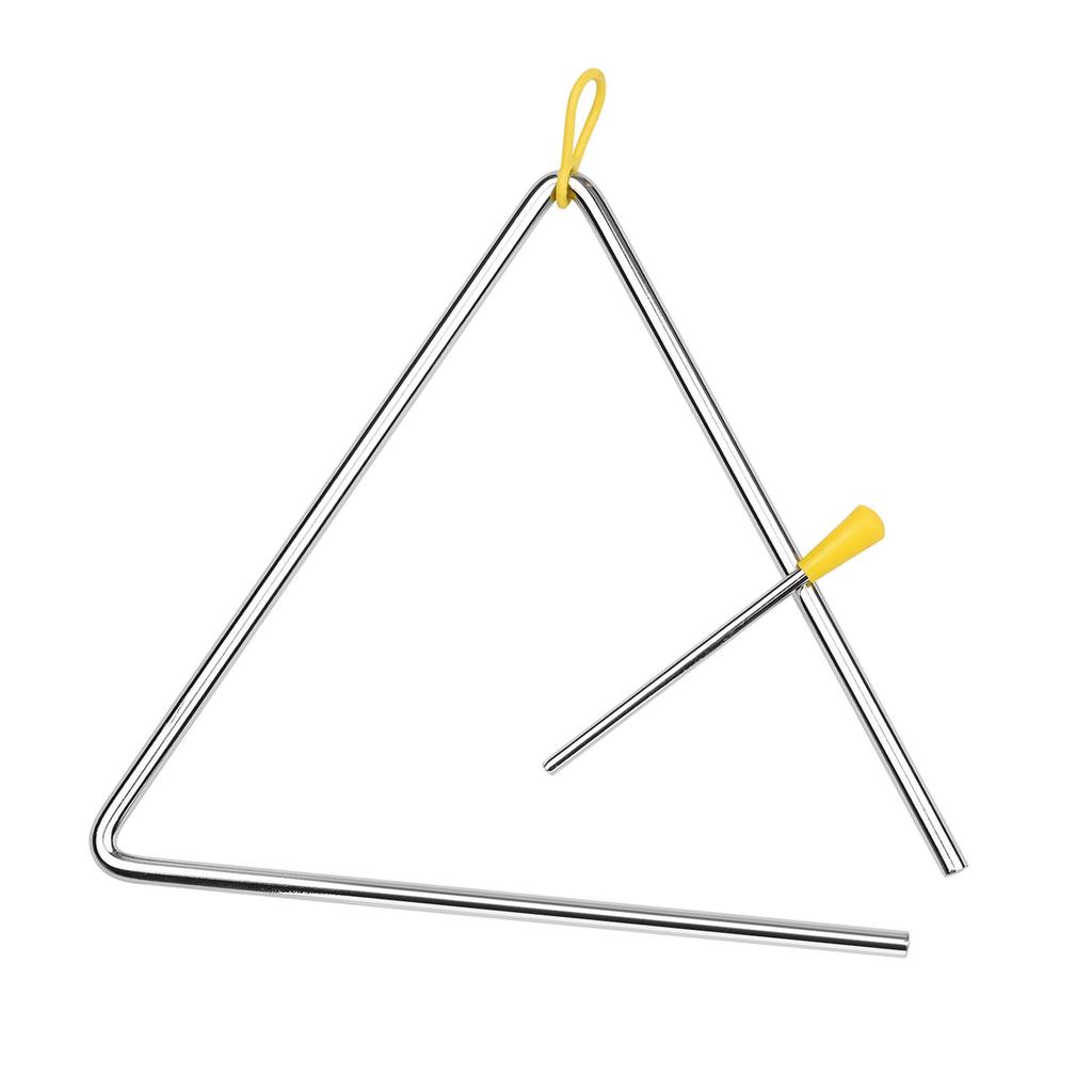 8 Inch Triangle Bell Triangolo with Metal Mallet Idiophone Steel Percussion Children Toddle Kid Rhythm Learning Early