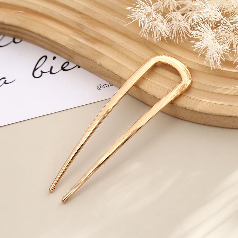 Fashion Hair Accessories Women Jewelry Headwear New Simple U Shaped Hair Forks Hairpin Metal Hair Sticks Geometric Hair Clips