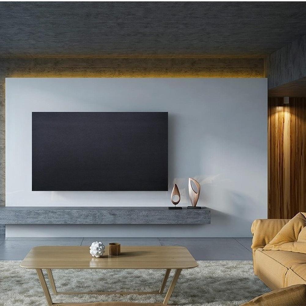 Indoor 43'' 49'' 55'' 65'' TV Cover Television Dust Cover Screen Protector TV Screen Dust Protection Soft Elastic Fabric Black