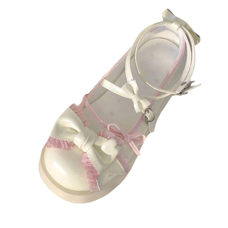 Platform Bow College Style Jk Shoes Women's New Sweet Loli Single Shoes Platform Heightening Lolita Women's Shoes