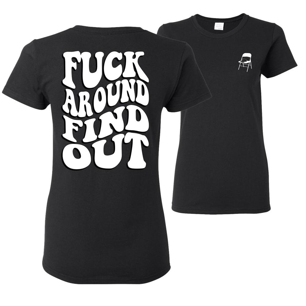 F*ck Around and Find Out Alabama Boat Brawl Groovy Font Women Graphic Shirt Unisex T-Shirt