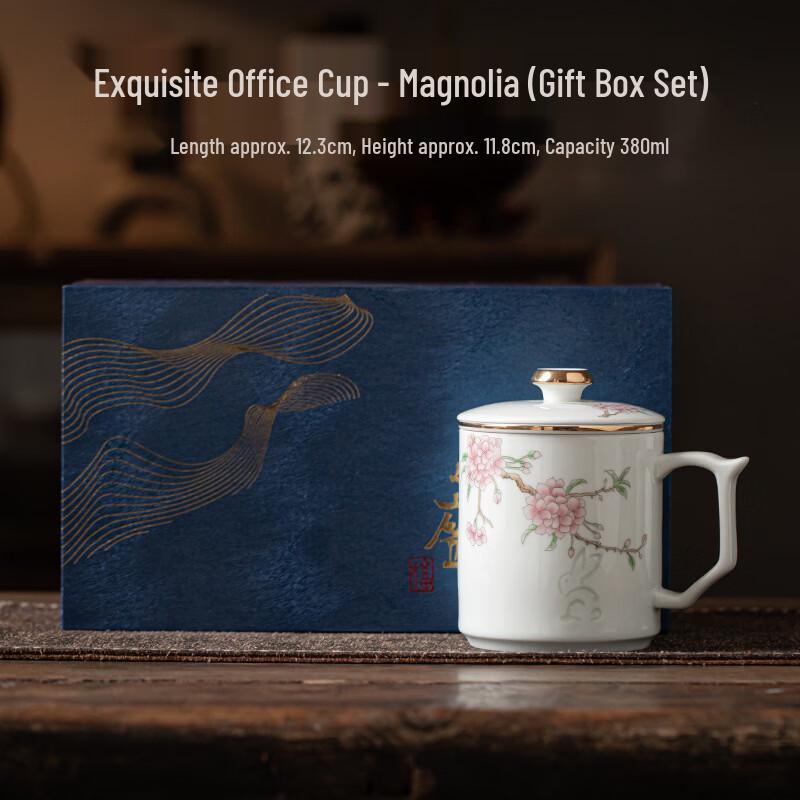 

OLOEY White Porcelain Filter Mug with Lid