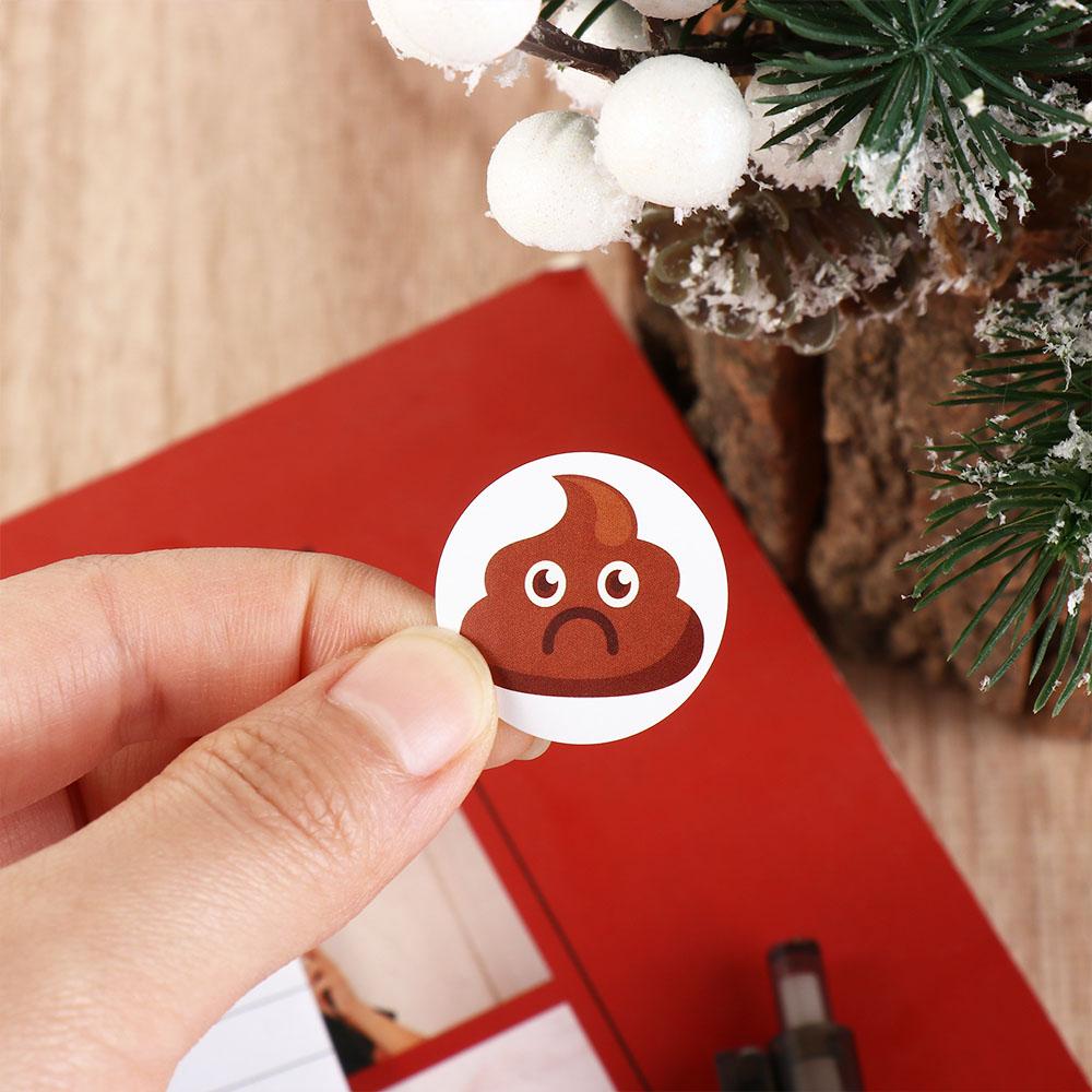 500pcs Funny Poop Emoticons Sticker Self-adhesive Reward Sticker Stationery Sticker  Home Decor